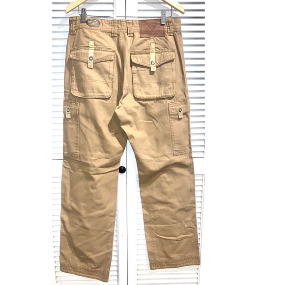 Triple Fat Goose tan Men’s Cargo Utility Pants size 32X32 - Picture 2 of 13